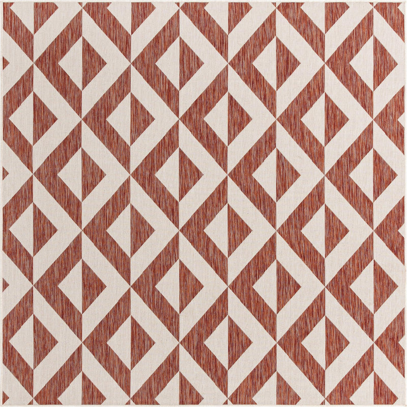 Urban Oasis Rugs Collection Area Rug -  Highrise (Rust Red) Square Rust Red Main