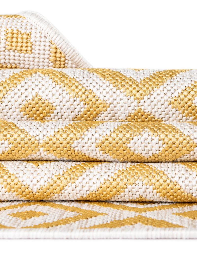 Urban Oasis Rugs Collection Area Rug -  Rooftop (Yellow Ivory) Oval Yellow Ivory  lifestyle 73