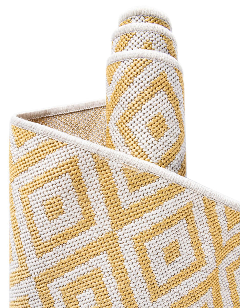 Urban Oasis Rugs Collection Area Rug -  Rooftop (Yellow Ivory) Oval Yellow Ivory  lifestyle 76