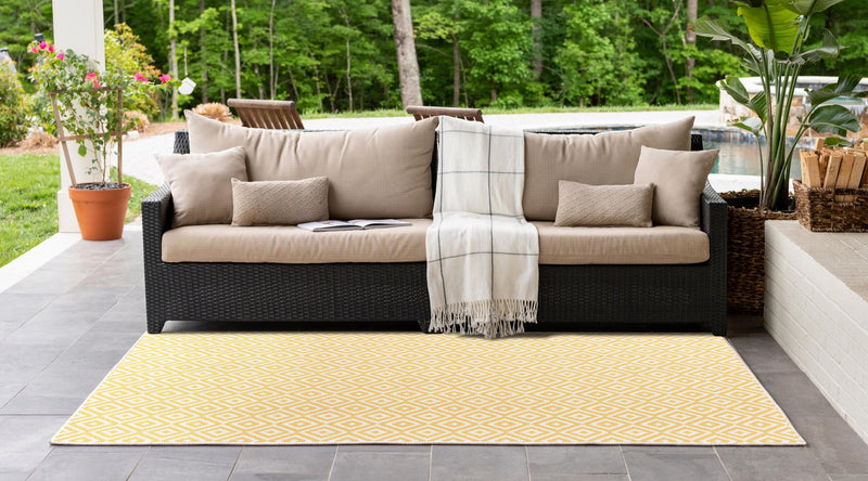 Urban Oasis Rugs Collection Area Rug -  Rooftop (Yellow Ivory) Rectangle Yellow Ivory  lifestyle 3