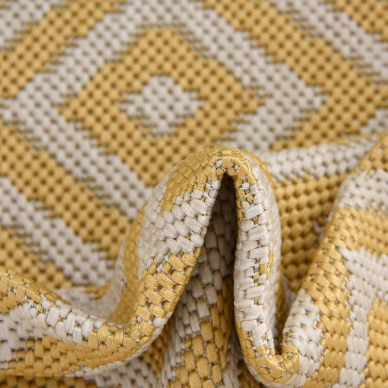 Urban Oasis Rugs Collection Area Rug -  Rooftop (Yellow Ivory) Oval Yellow Ivory  lifestyle 9