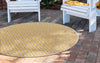 Urban Oasis Rugs Collection Area Rug -  Rooftop (Yellow Ivory) Round Yellow Ivory  lifestyle 2