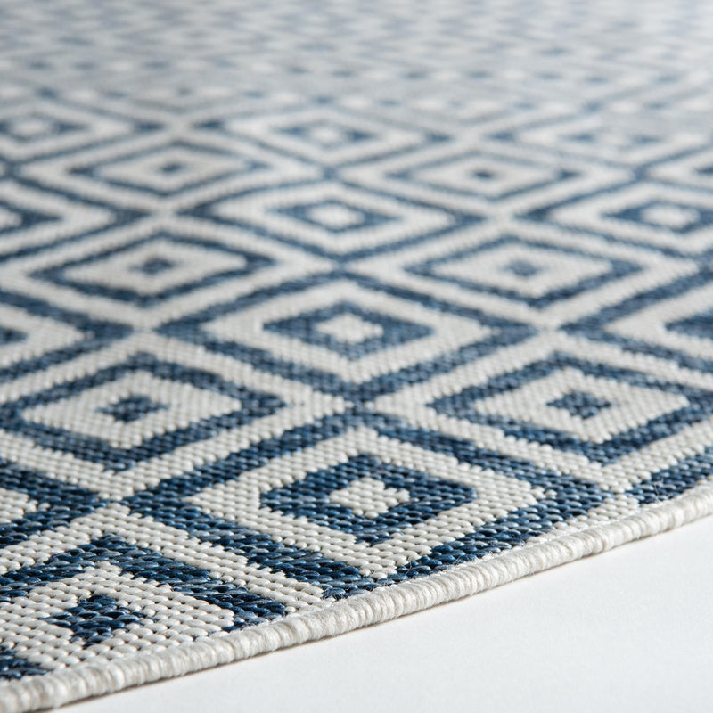 Urban Oasis Rugs Collection Area Rug -  Rooftop (Blue) Round Blue  lifestyle 9
