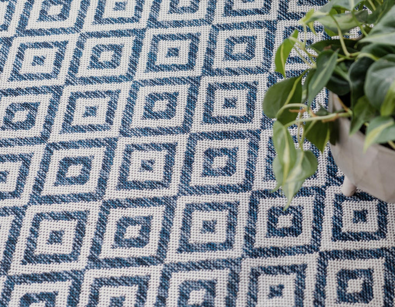 Urban Oasis Rugs Collection Area Rug -  Rooftop (Blue) Rectangle Blue  lifestyle 8