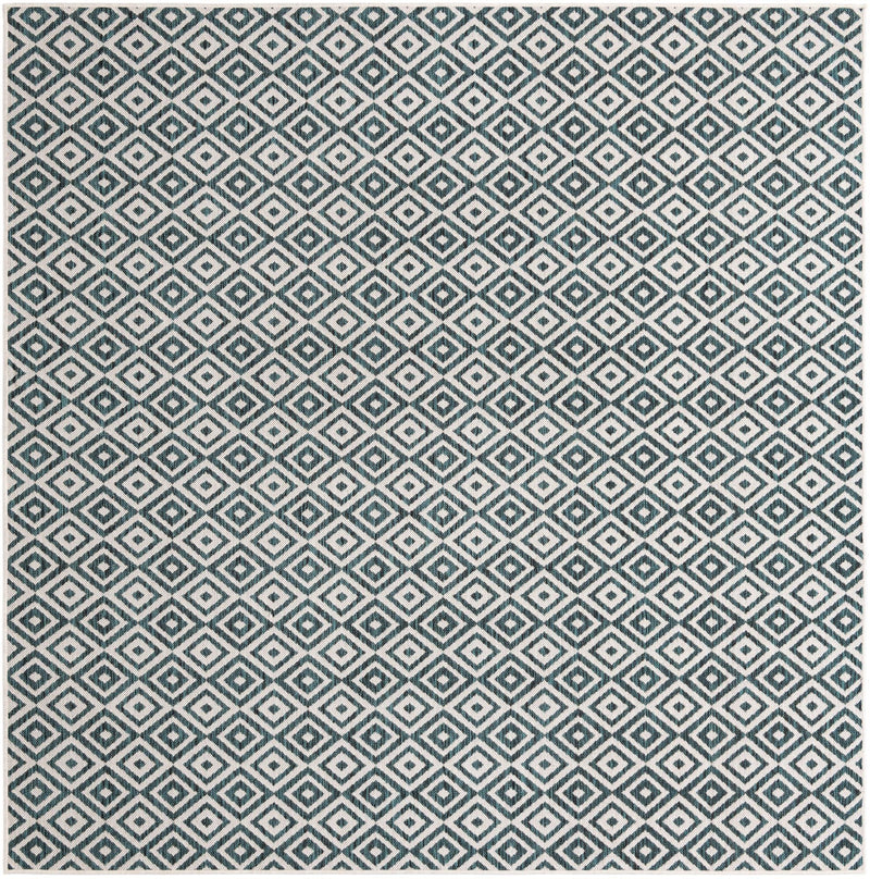 Urban Oasis Rugs Collection Area Rug -  Rooftop (Teal) Square Teal Main