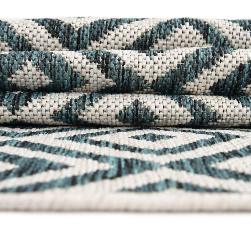Urban Oasis Rugs Collection Area Rug -  Rooftop (Teal) Oval Teal  lifestyle 56