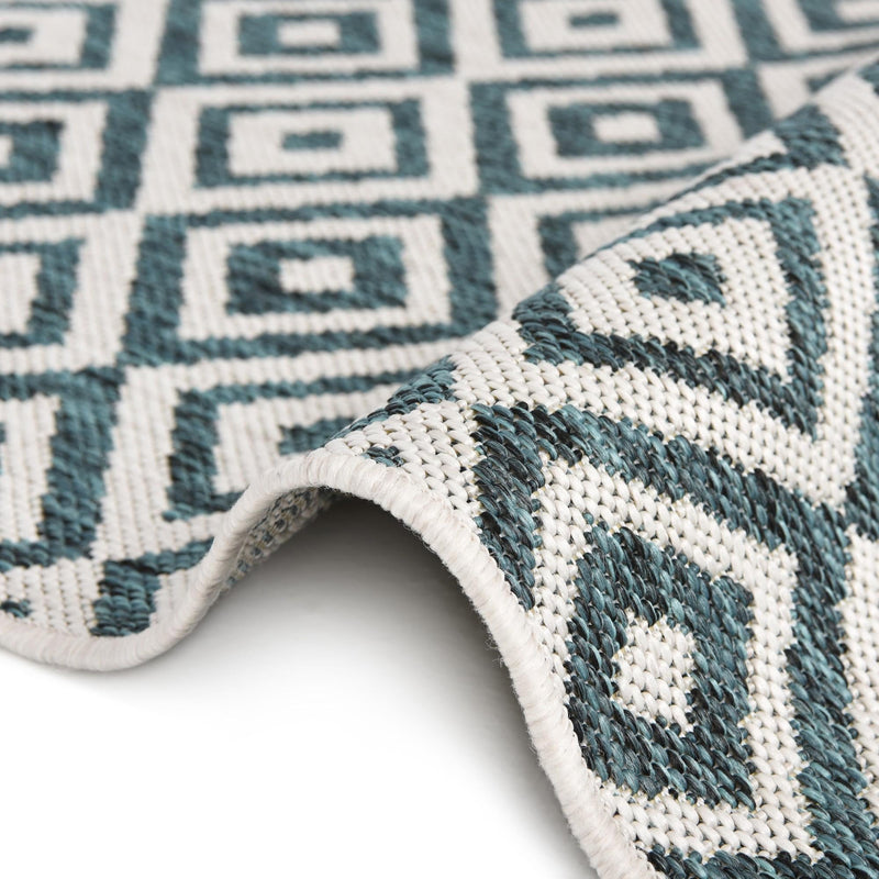 Urban Oasis Rugs Collection Area Rug -  Rooftop (Teal) Oval Teal  lifestyle 57