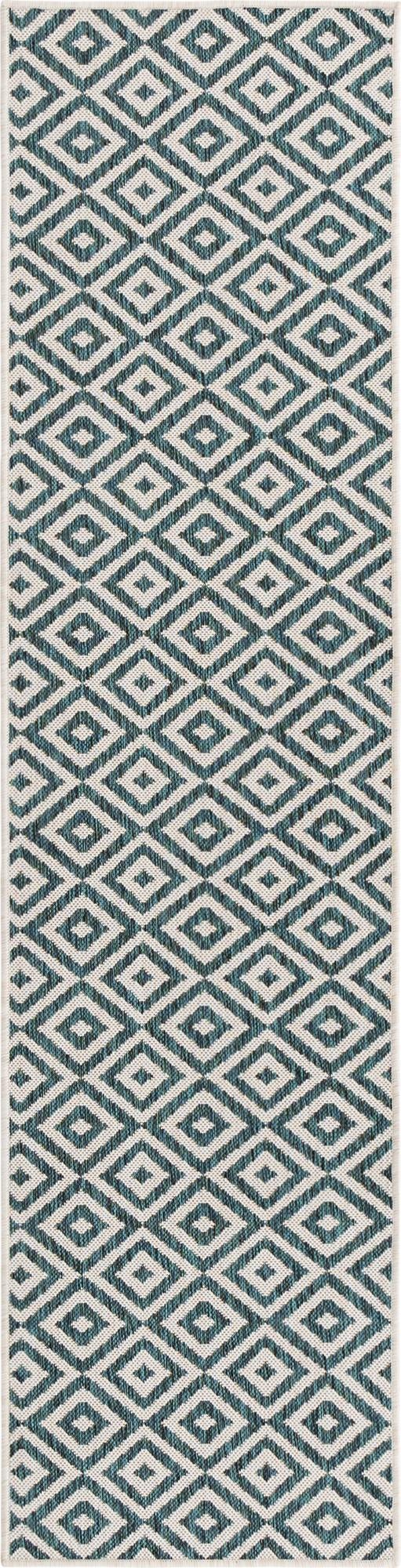 Urban Oasis Rugs Collection Area Rug -  Rooftop (Teal) Runner Teal Main