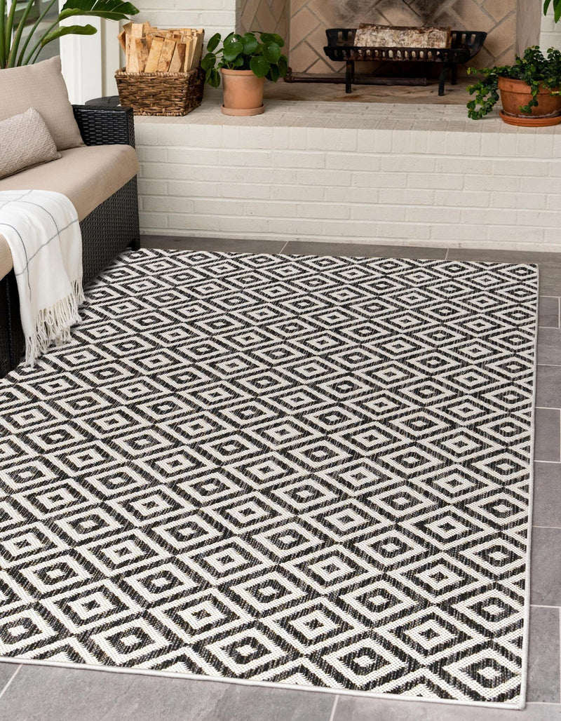 Urban Oasis Rugs Collection Area Rug -  Rooftop (Charcoal Gray) Rectangle Charcoal Gray  lifestyle 0