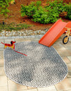 Urban Oasis Rugs Collection Area Rug -  Rooftop (Charcoal Gray) Oval Charcoal Gray  lifestyle 0