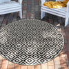 Urban Oasis Rugs Collection Area Rug -  Rooftop (Charcoal Gray) Round Charcoal Gray  lifestyle 0