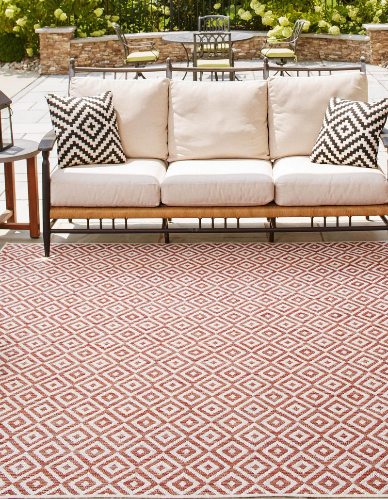 Urban Oasis Rugs Collection Area Rug -  Rooftop (Rust Red) Square Rust Red  lifestyle 2