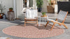 Urban Oasis Rugs Collection Area Rug -  Rooftop (Rust Red) Round Rust Red  lifestyle 3