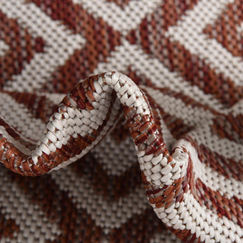 Urban Oasis Rugs Collection Area Rug -  Rooftop (Rust Red) Round Rust Red  lifestyle 10