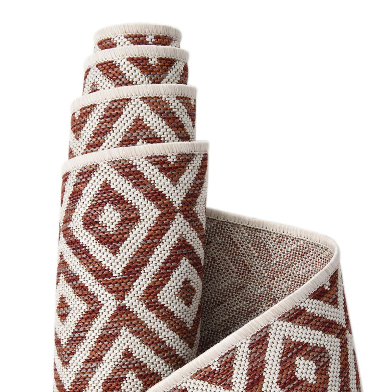 Urban Oasis Rugs Collection Area Rug -  Rooftop (Rust Red) Round Rust Red  lifestyle 12