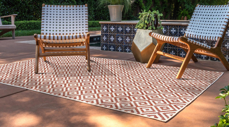 Urban Oasis Rugs Collection Area Rug -  Rooftop (Rust Red) Rectangle Rust Red  lifestyle 2