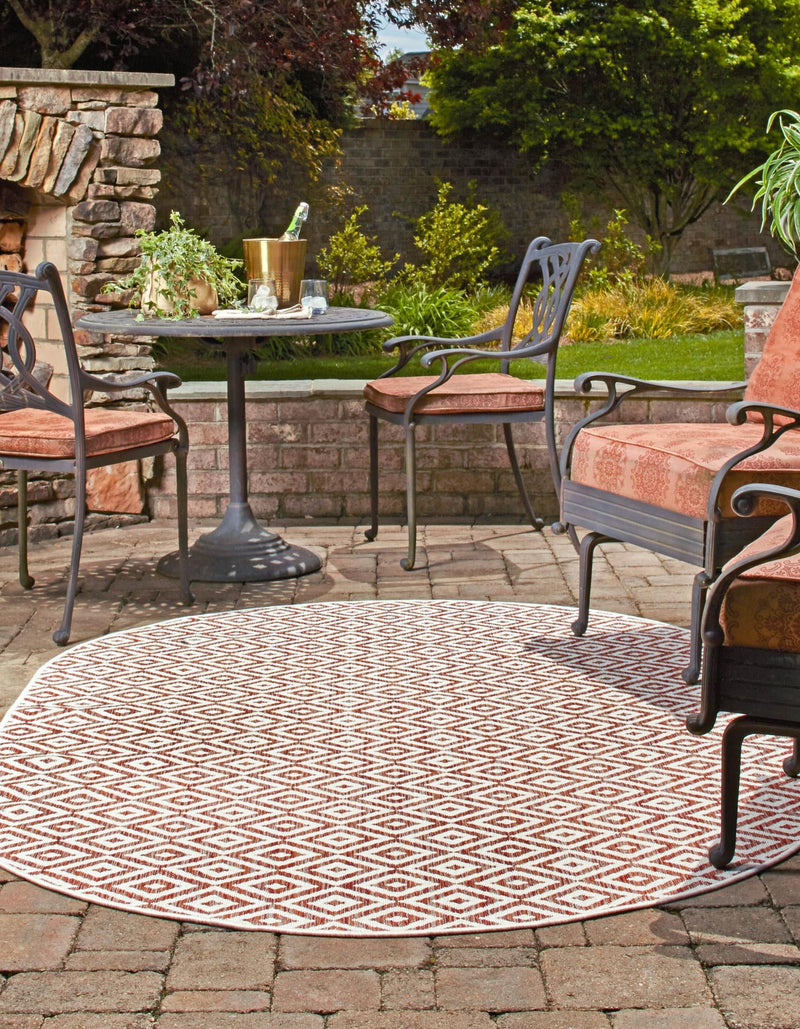 Urban Oasis Rugs Collection Area Rug -  Rooftop (Rust Red) Oval Rust Red  lifestyle 2