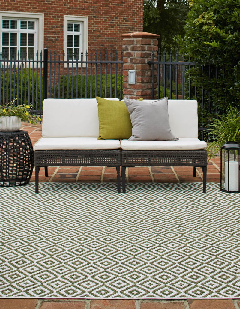 Urban Oasis Rugs Collection Area Rug -  Rooftop (Green) Square Green  lifestyle 2