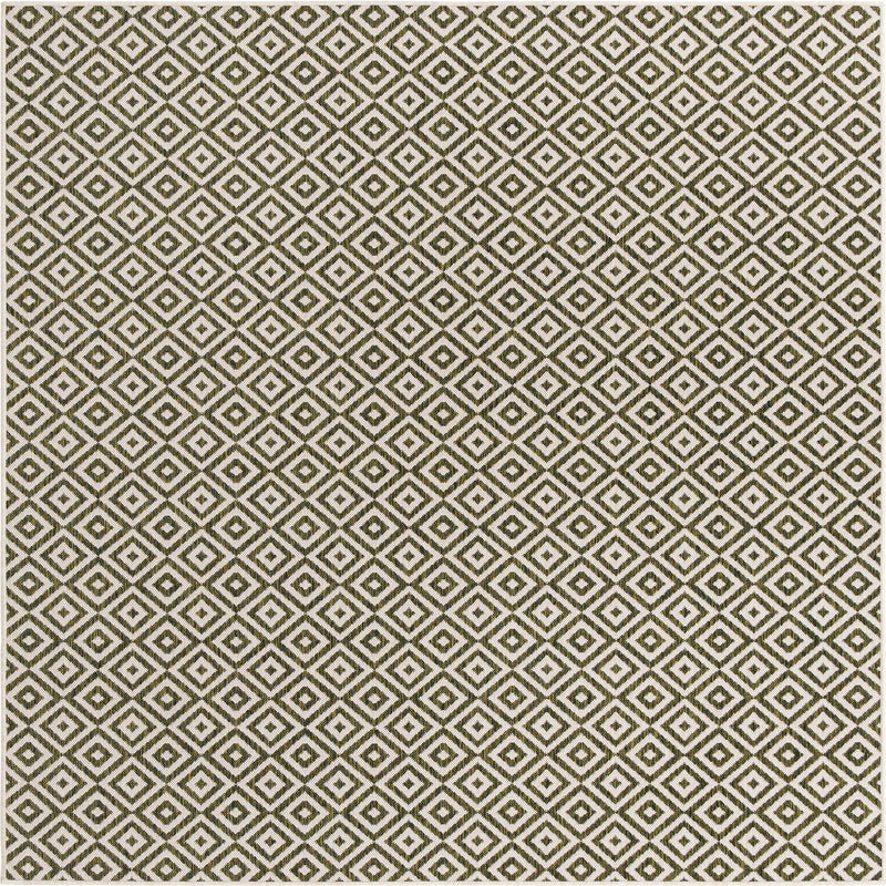 Urban Oasis Rugs Collection Area Rug -  Rooftop (Green) Square Green Main