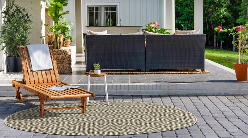 Urban Oasis Rugs Collection Area Rug -  Rooftop (Green) Round Green  lifestyle 3