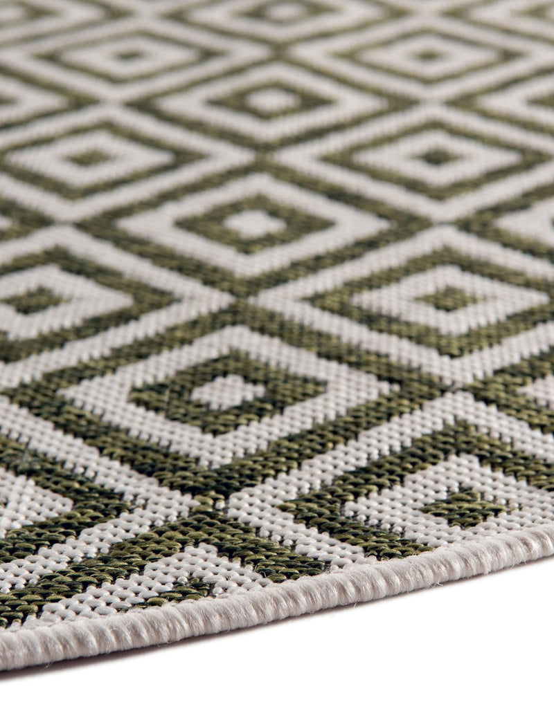 Urban Oasis Rugs Collection Area Rug -  Rooftop (Green) Round Green  lifestyle 8