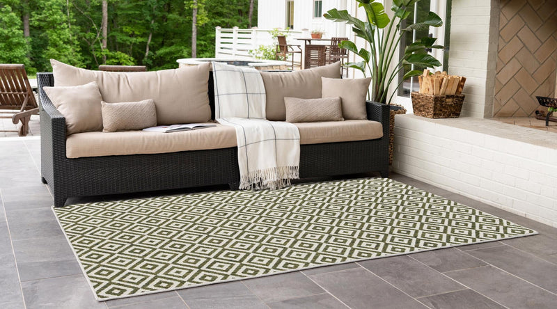 Urban Oasis Rugs Collection Area Rug -  Rooftop (Green) Rectangle Green  lifestyle 2