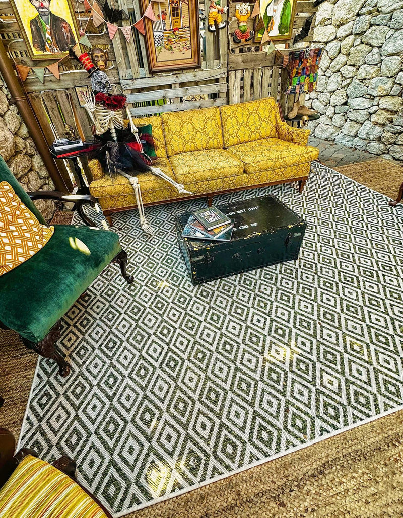 Urban Oasis Rugs Collection Area Rug -  Rooftop (Green) Rectangle Green  lifestyle 4