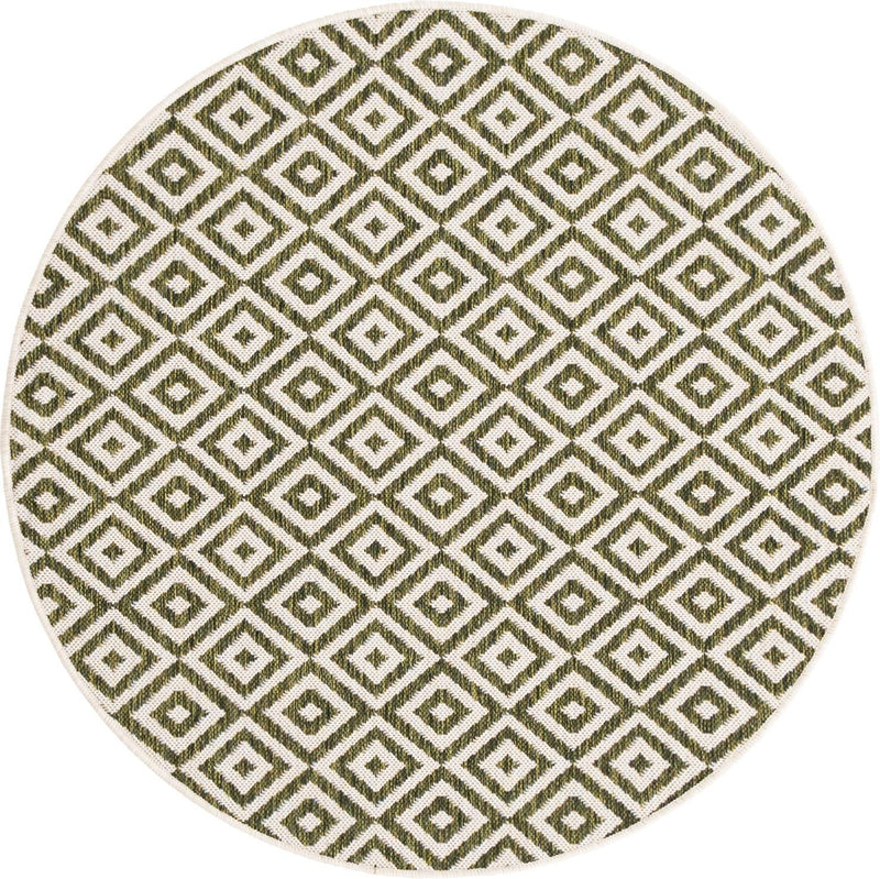 Urban Oasis Rugs Collection Area Rug -  Rooftop (Green) Round Green  lifestyle 34