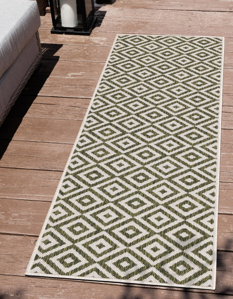 Urban Oasis Rugs Collection Area Rug -  Rooftop (Green) Runner Green  lifestyle 0