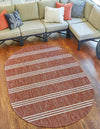 Urban Oasis Rugs Collection Area Rug -  District (Rust Red) Oval Rust Red  lifestyle 0