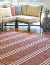 Urban Oasis Rugs Collection Area Rug -  District (Rust Red) Oval Rust Red  lifestyle 2