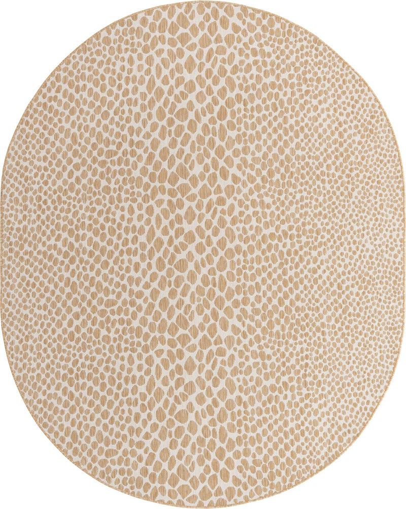 Urban Oasis Rugs Collection Area Rug -  Terrace (Dark Beige) Oval Dark Beige Main