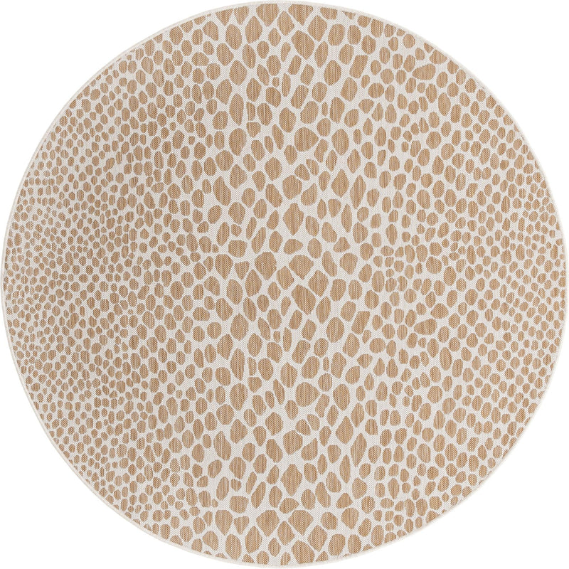 Urban Oasis Rugs Collection Area Rug -  Terrace (Dark Beige) Round Dark Beige Main