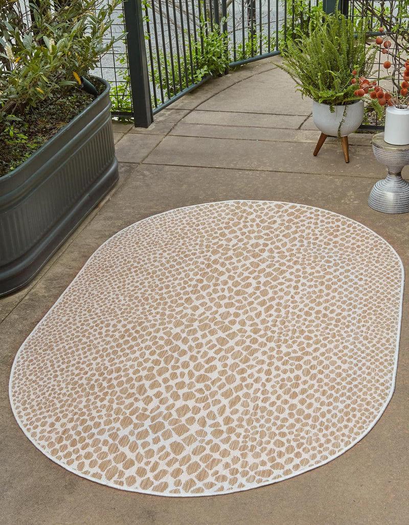Urban Oasis Rugs Collection Area Rug -  Terrace (Dark Beige) Oval Dark Beige  lifestyle 0