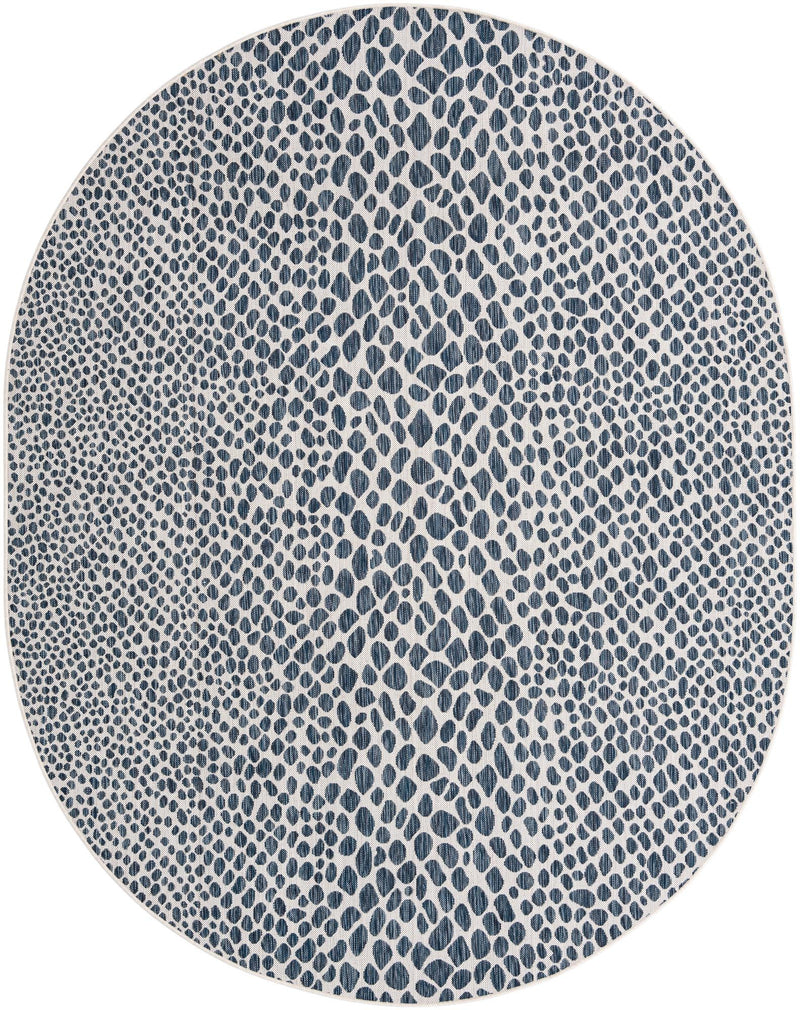 Urban Oasis Rugs Collection Area Rug -  Terrace (Blue) Oval Blue Main