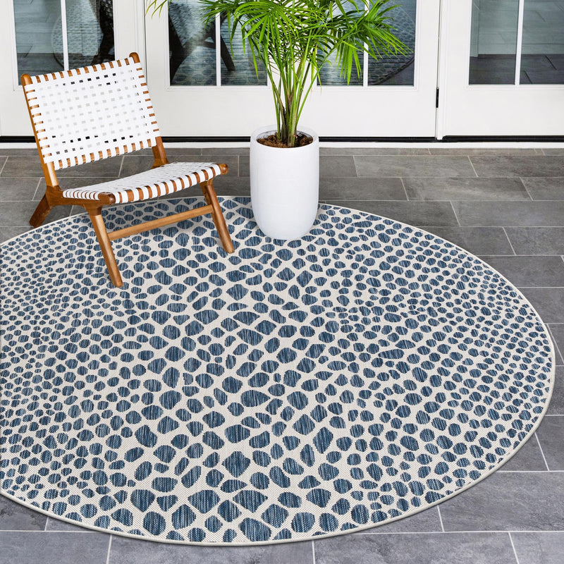 Urban Oasis Rugs Collection Area Rug -  Terrace (Blue) Round Blue  lifestyle 0