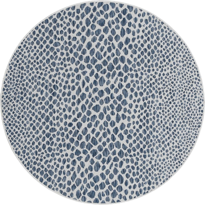 Urban Oasis Rugs Collection Area Rug -  Terrace (Blue) Round Blue  lifestyle 45