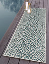 Urban Oasis Rugs Collection Area Rug -  Terrace (Teal) Runner Teal  lifestyle 0