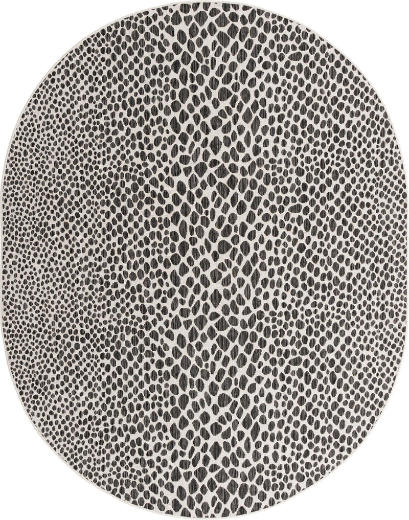 Urban Oasis Rugs Collection Area Rug -  Terrace (Black) Oval Black Main