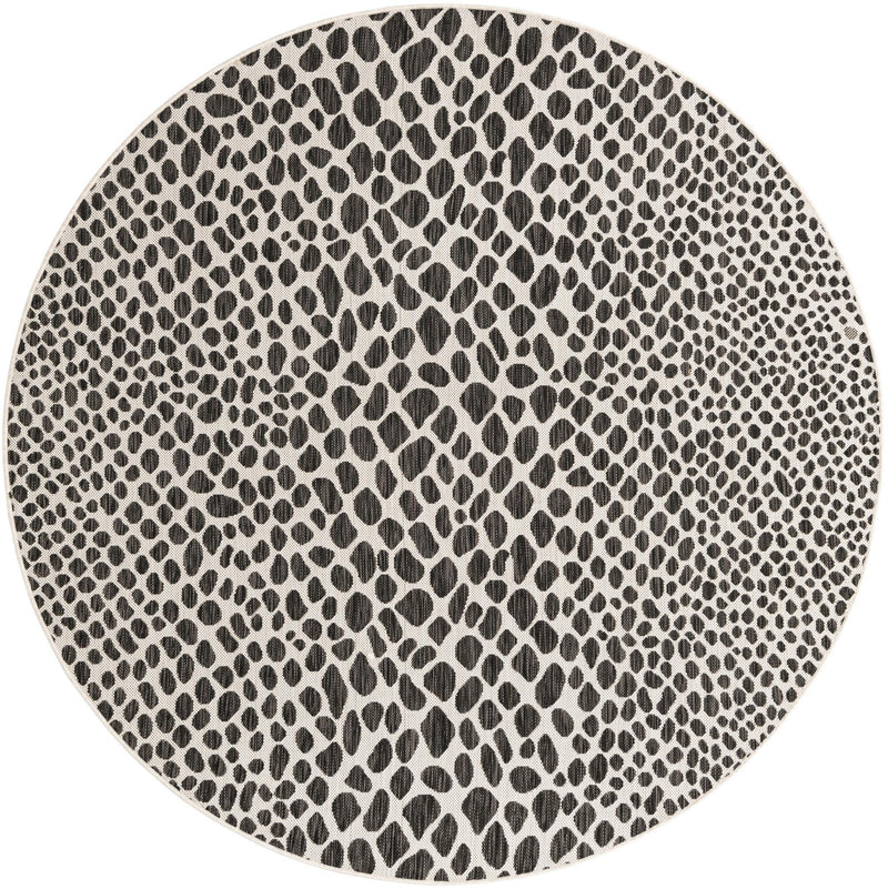 Urban Oasis Rugs Collection Area Rug -  Terrace (Black) Round Black Main