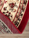 Isfahan Elegance Collection Area Rug - Naghsh-e Jahan (Burgundy) Round Burgundy  lifestyle 35