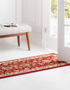 Isfahan Elegance Collection Area Rug - Naghsh-e Jahan (Burgundy) Runner Burgundy  lifestyle 65