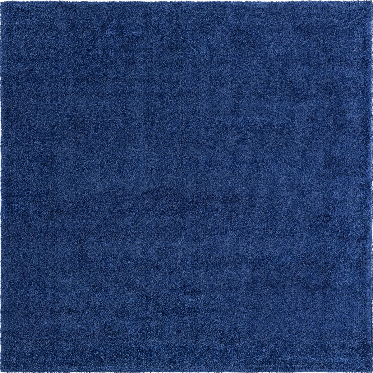 Solid Shag Seaside Collection Area Rug - Azure Cove (Navy Blue) Square Navy Blue  lifestyle 20
