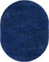 Solid Shag Seaside Collection Area Rug - Azure Cove (Navy Blue) Oval Navy Blue  lifestyle 21