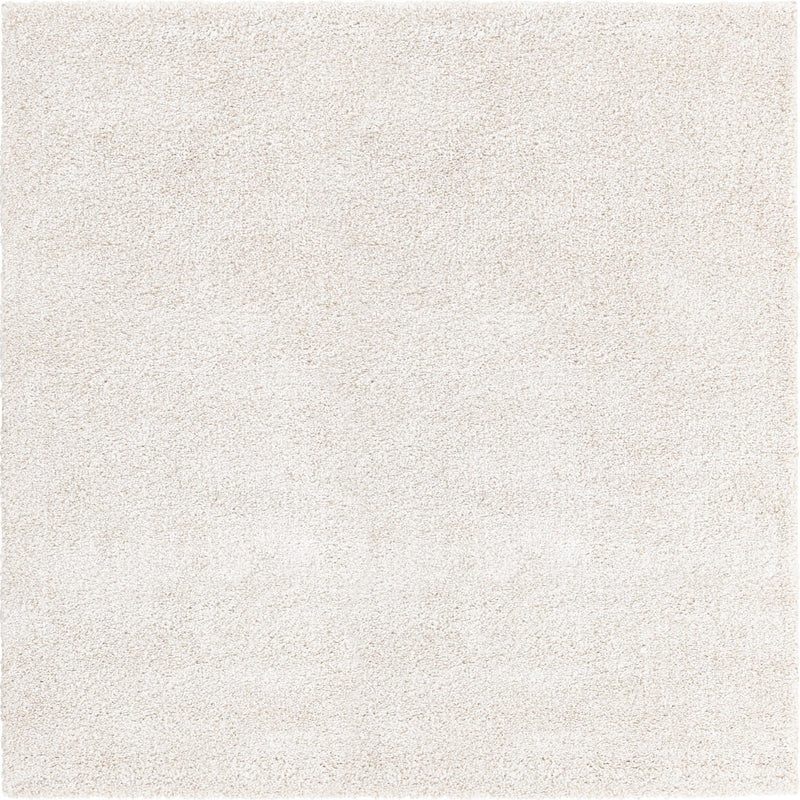 Solid Shag Seaside Collection Area Rug - Azure Cove (Ivory) Square Ivory  lifestyle 21