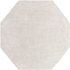 Solid Shag Seaside Collection Area Rug - Azure Cove (Ivory) Octagon Ivory  lifestyle 23