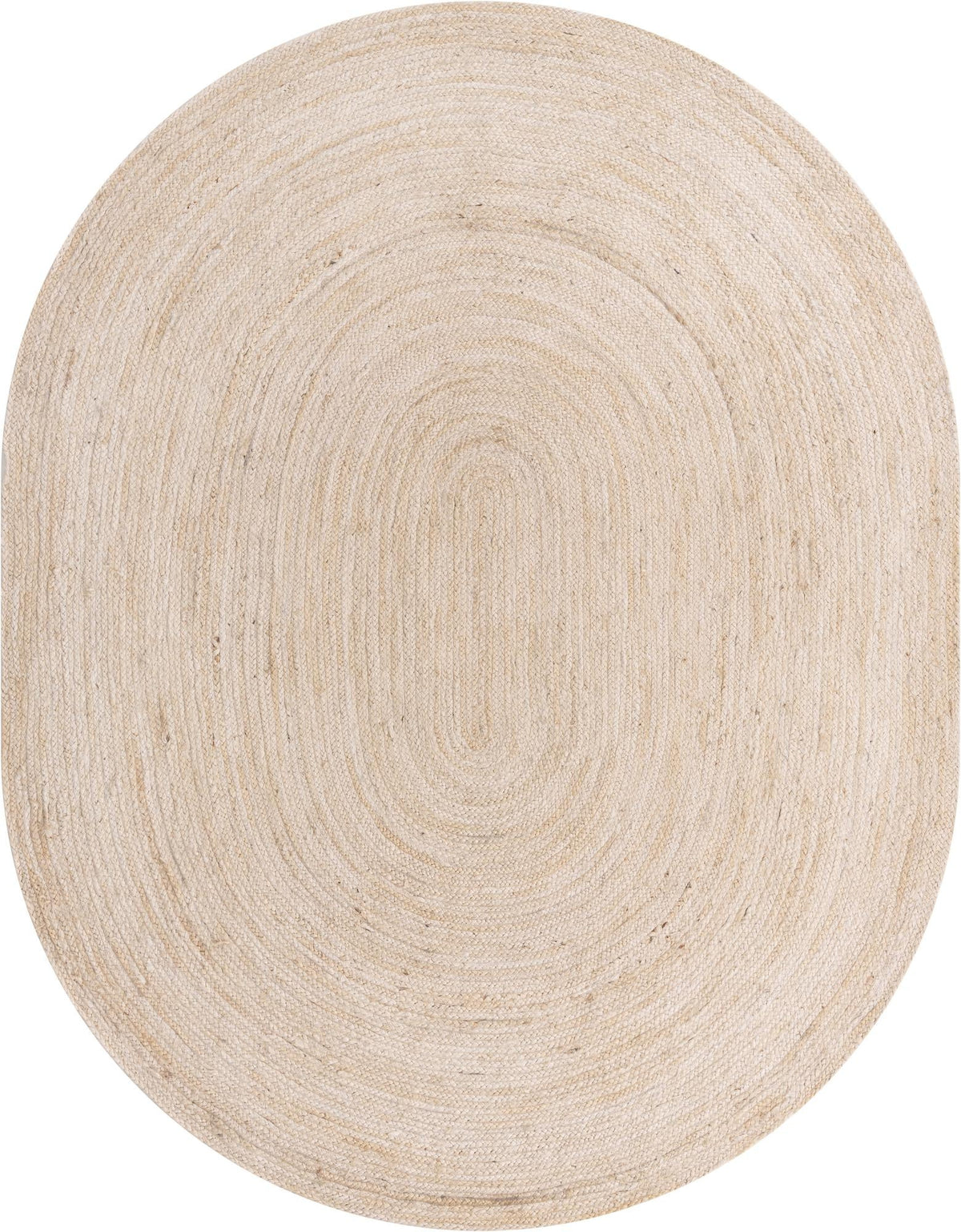Woven Seaside Jute Collection Area Rug - Savannah (White) Oval White  lifestyle 24