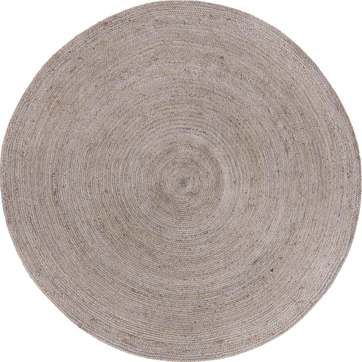 Woven Seaside Jute Collection Area Rug - Savannah (Gray) Round Gray  lifestyle 25