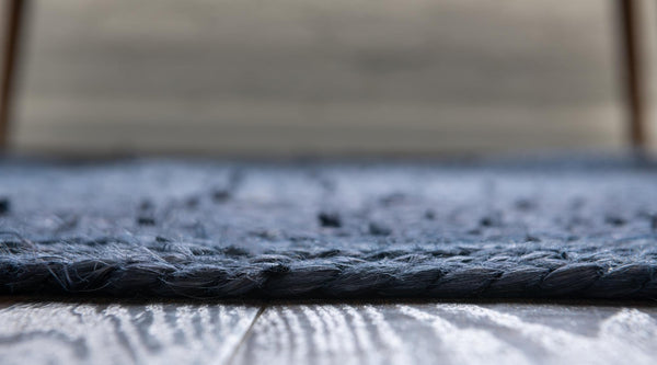 Woven Seaside Jute Collection Area Rug - Savannah (Navy Blue) Square Navy Blue  lifestyle 45