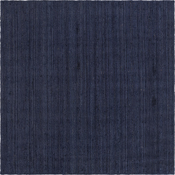 Woven Seaside Jute Collection Area Rug - Savannah (Navy Blue) Square Navy Blue  lifestyle 23
